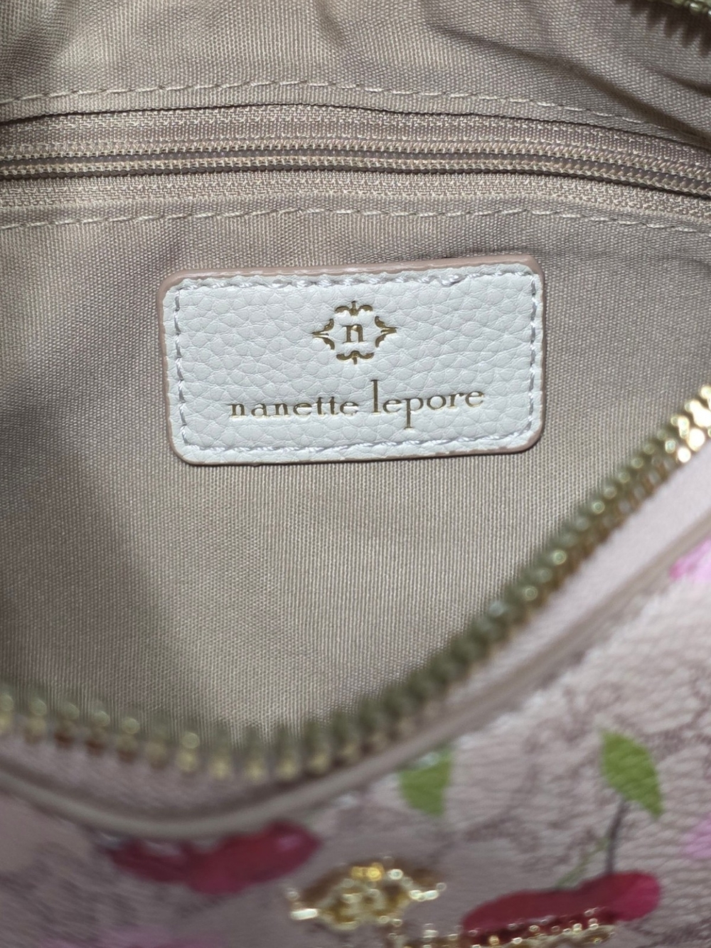 Nanette Lepore Pink Cherry-Print Shoulder Bag - Picture 11 of 12